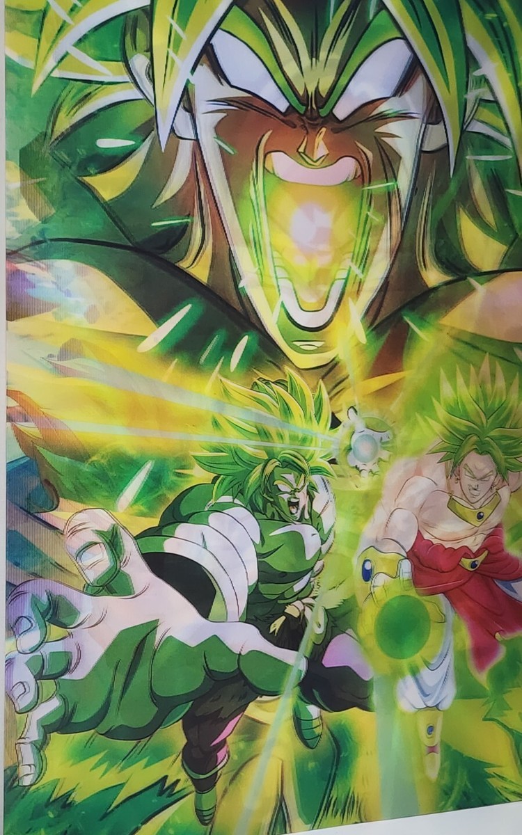 3d Lenticular Poster DragonBall Z Gogeta, BROLY, VEGETA, MUI GOKU