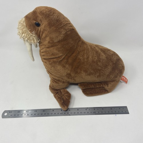 Wild Republic Plush Walrus with Tusks 12” Brown Stuffed Animal Toy - Picture 22 of 23