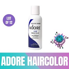 Adore Semi-Permanent Hair Color 112 Indigo Blue, 4 oz - Vegan Case of 12