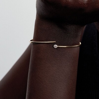 Pandora Nova Lab-grown Diamond Open Solid Bangle carat