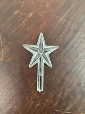 Clear Tiny Star Tree Topper For Ceramic Christmas Tree Size 1" x 1.16"