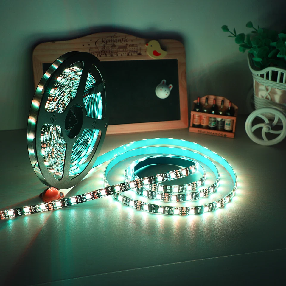 16.4ft RGB LED Strip Light Waterproof 300 LEDs 5050 SMD Tape Rope Lighting DC12V - Image 2 of 4