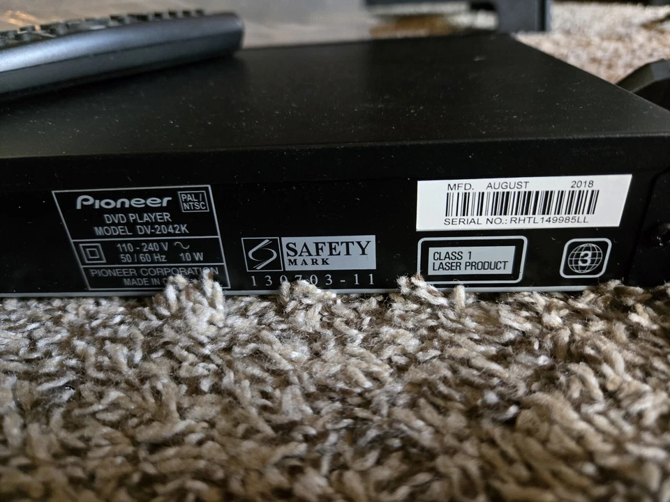 Reproductor DVD Pioneer DV-2042K 110-240V. Excelente calidad de sonido y vídeo Foto 4 de 4
