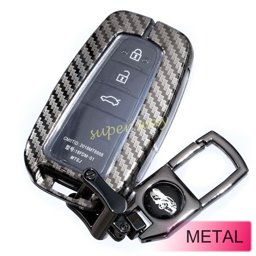 Carbon Fiber Look Hard Key Fob Cover For 2018-2025 Ford – Scratch-Resistant Smart Case Shell
