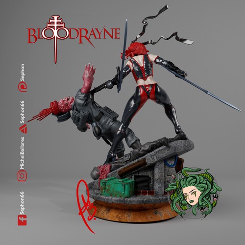 Blood Rayne Diorama /3D Printed/Unpainted/Unassembled/GK/Creative Geek - Picture 7 of 7