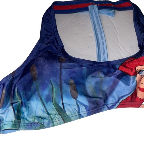 Disney Ariel Blue Swim Bikini Top Swimsuit Size L New Little Mermaid - Picture 4 of 6