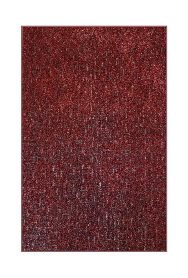 Alfombra rectangular de césped económico Koeckritz - césped artificial exterior rojo y negro Foto 3 de 4