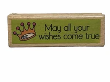 May All your Wishes Come True Wood Rubber Stamp Studio G Allison Wang
