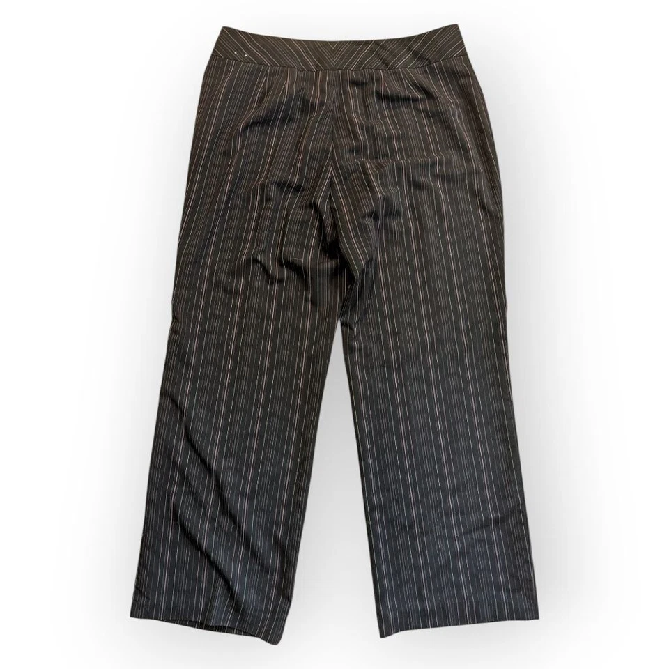 Studio 1940 Pants Size 18W Black Pink Striped Trousers - Image 2 of 4