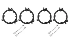 2 Pairs 6.5" Front Door speaker adapters and harness for select Toyota Vehicles