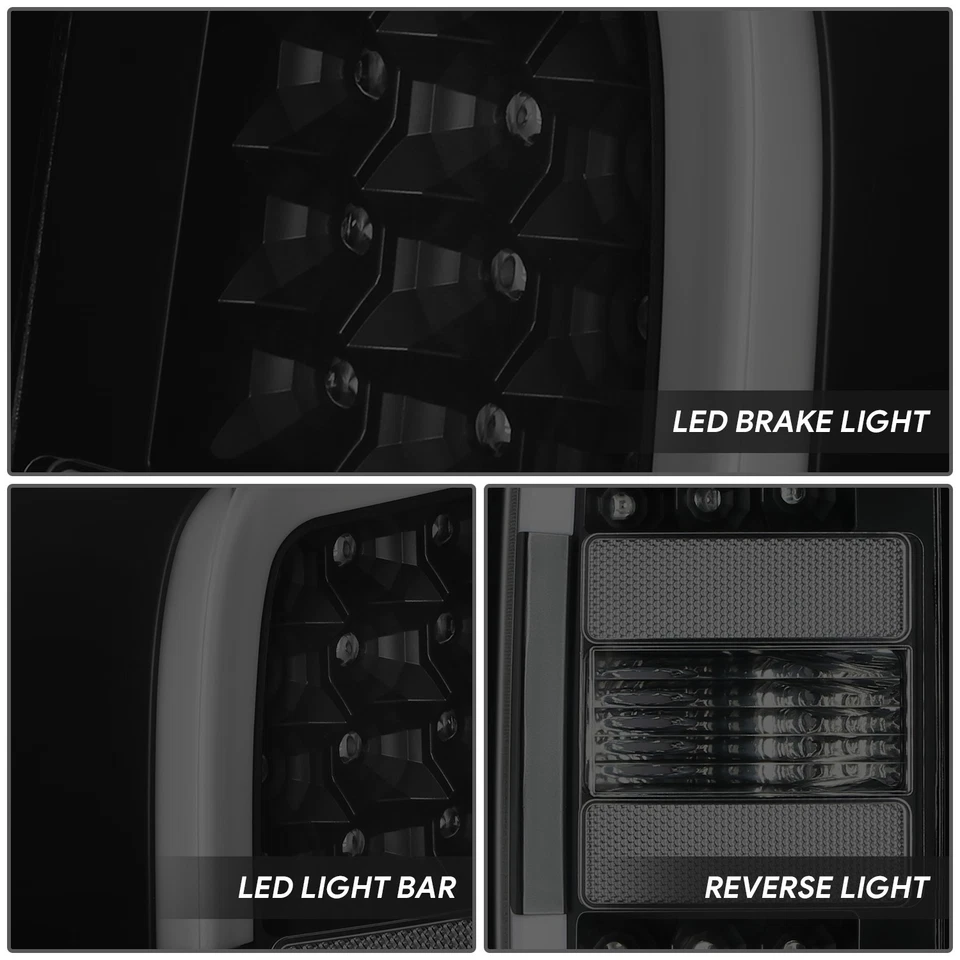 For 2015-2022 Chevy Colorado 3D LED Tube Tail Light Brake Stop Lamps Smoked Lens - Image 3 of 4