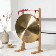 Wooden Gong Stand Holder Multipurpose Desktop Display Portable up to 15.75inch