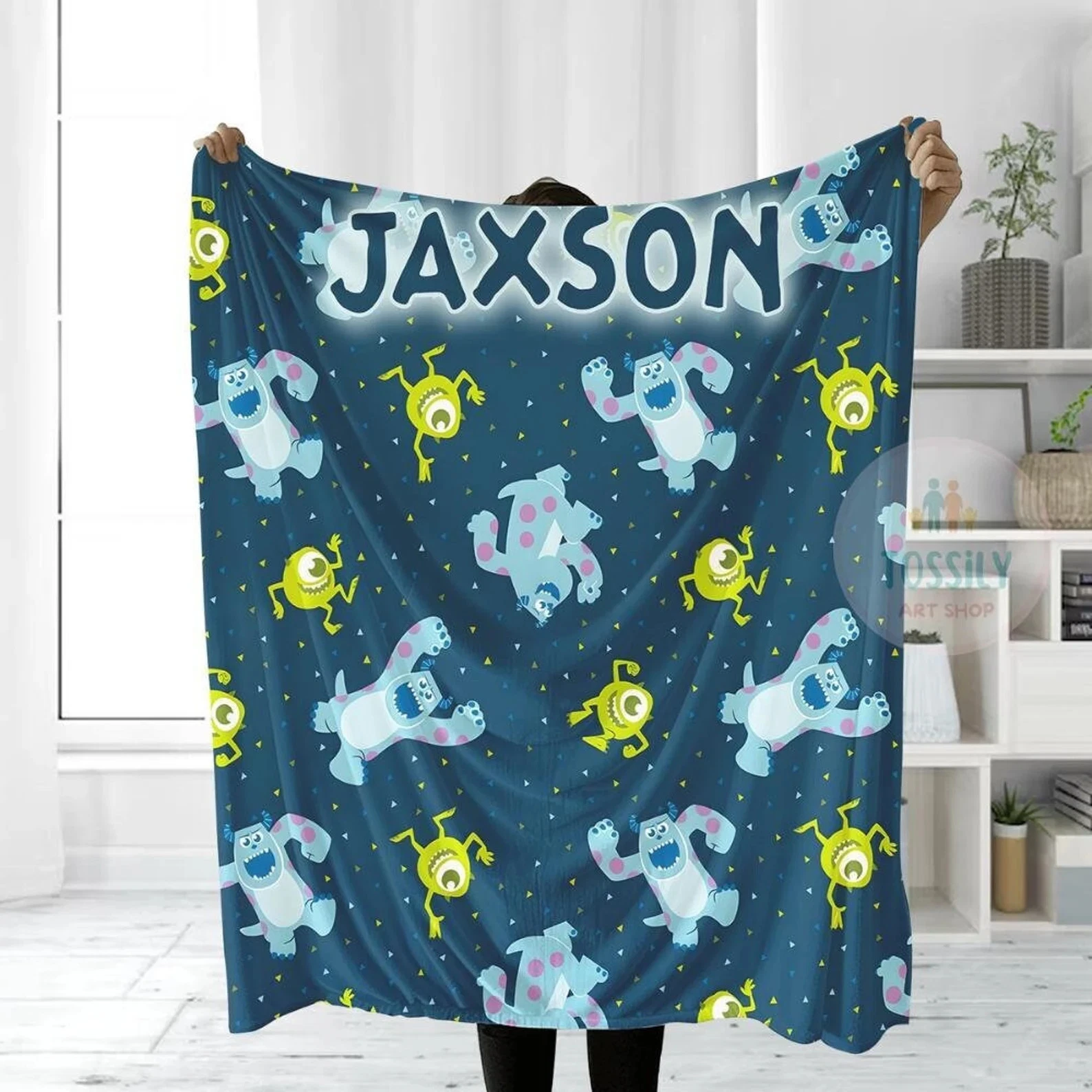 Personalized Monsters Inc Custom Name Pixar Monsters University Blanket