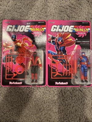GI JOE SUPER7 REACTION+ NINJA FORCE SNAKE EYES & COBRA COMMANDER O-RING SET OF 2