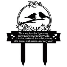 Cardinals Memorial Grave Marker 13.78 x 10.63 Inch Metal Cemetery Decoration ...