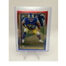 2025 Topps Chrome Steve Avila Red White Blue Refractor #170 Los Angeles Rams