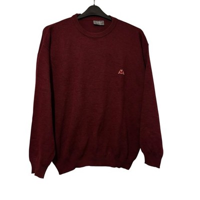 Robe Di Kappa Vintage Herren Größe M Burgund Pullover Retro 90s Y2K