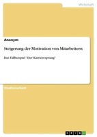 Steigerung Der Motivation Von Mitarbeitern Das Fallbeispiel Der Karrieresprung