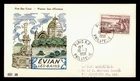 DR WHO 1959 FRANCE FDC EVIAN PAC CACHET w29372