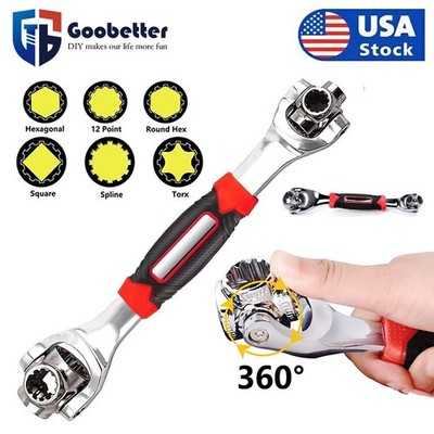 52 in 1 Universal Wrench Adjustable Tools Multi-Function Socket Tiger Spanners