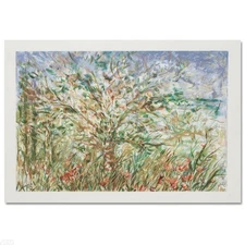 Tree in Spring Limited Edition Serigraph by Edna Hibel (1917-2014), Numbered and