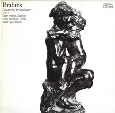 BRAHMS Deutsche Volkslieder 1-3 MATHIS SCHREIER ENGEL Eterna 826732 LP NM 1974