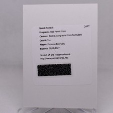 2025 Donruss Optic #314 Donovan Ezeiruaku RC Rookie Autographs Prizm No Huddle