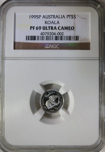 1995 P Australia 1/20 oz. Platinum $5 Koala NGC PF 69 Ultra Cameo