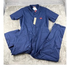 Dickies Mens Navy Blue Short Sleeve Coveralls Size 48 NWT Workwear