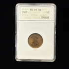 1907 Indian Cent 1c MS 64 RB Anacs