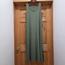 NWT Old Navy long Dress With Slit Olive Green Pockets Womes Size XL ExtraLarge