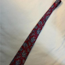 Adolfo Elegant Red Paisley Tie