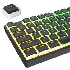 Keycaps Double Shot PBT XDA Profile Replacement Black Full Size TKL 75 60 