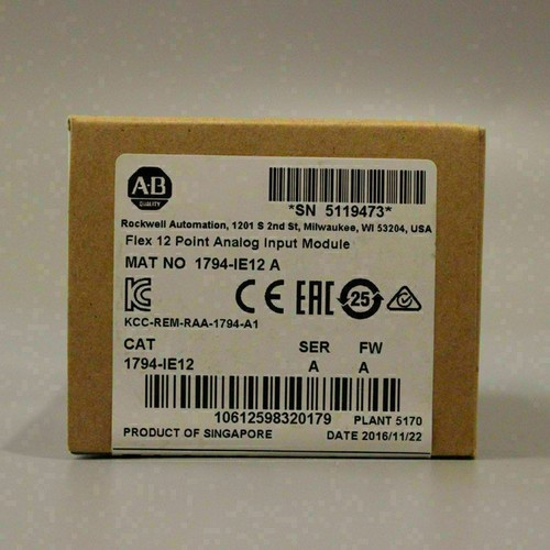 Allen-Bradley 1794-IE12 Flex 12 Point Analog Input Module New Sealed US Free Tax - Picture 2 of 2