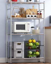 Storage Shelves - 4 Tier Shelf Organizer, Heavy Duty Garage Shelving Unit- Metal