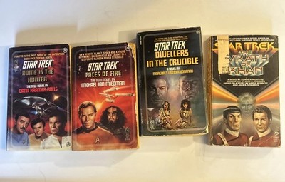 Star Trek Paperbacks Set of 4 (#25, #52, #58, Wrath Of Khan) Sci-fi PB Lot