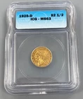 1925 D US $2.50 Gold Indian Coin ICG MS63 L24616