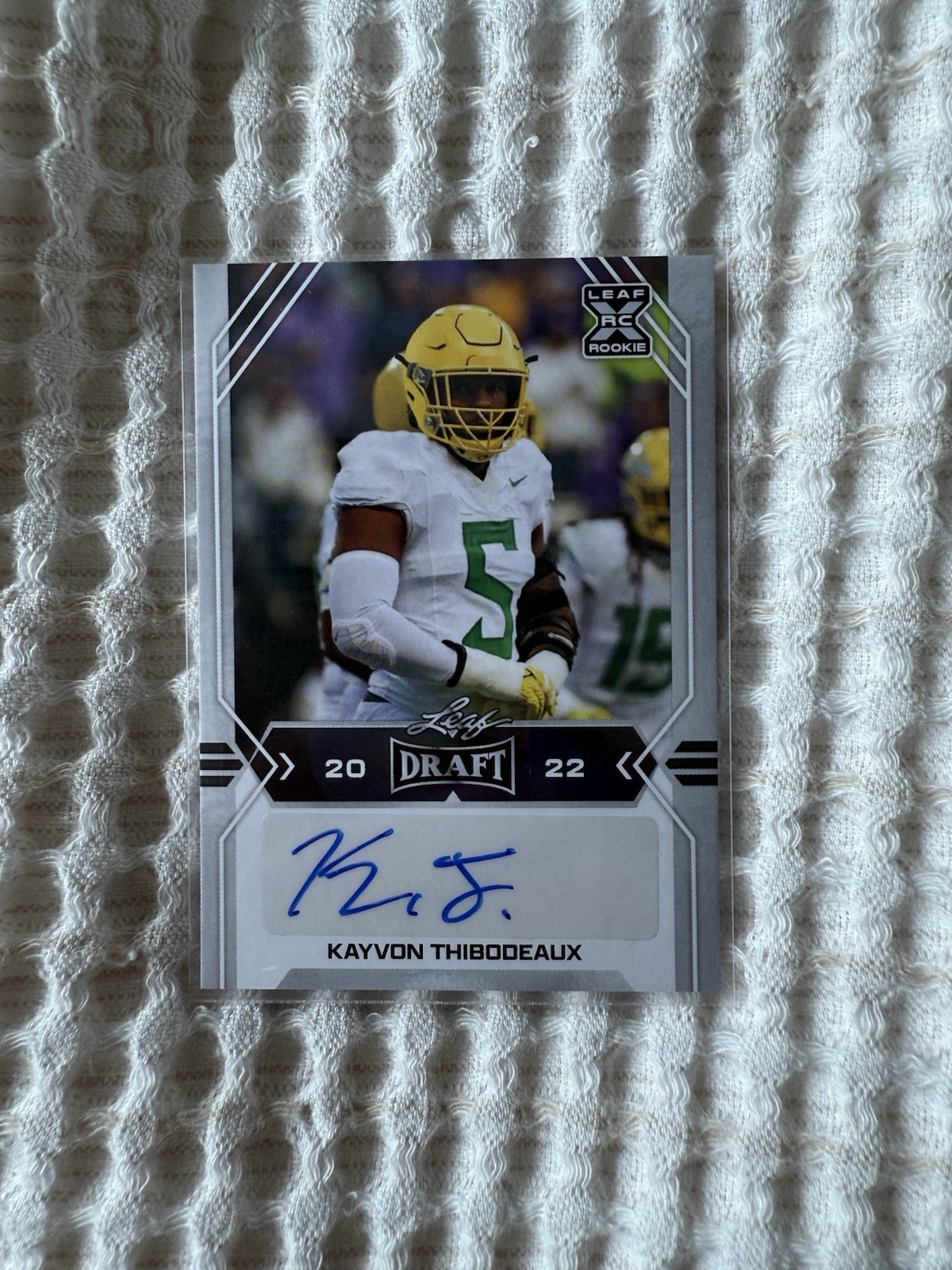 Kayvon Thibodeaux Leaf Draft Autographs #BAKT1 Base