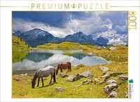 Calvendo Puzzle Zwei Pferde Am Krummschnabelsee In Obertauern | 1000 Teile Lege-