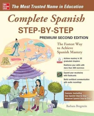 Complete Spanish Step-by-Step, - Paperback, by BREGSTEIN Barbara - Very Good h