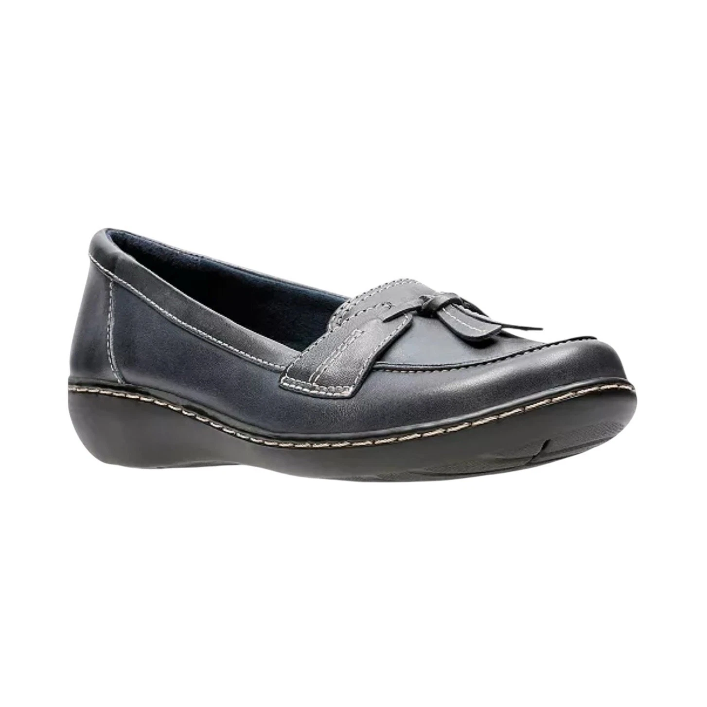 Nuovo con scatola! Mocassino donna Clarks Ashland Navy Comfort Bubble taglia 9 5 (prezzo al pubblico $100)