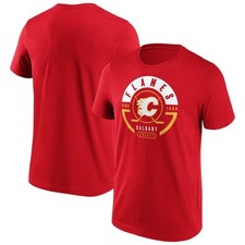 Calgary Flames Block Party T-Shirt - Red - Mens