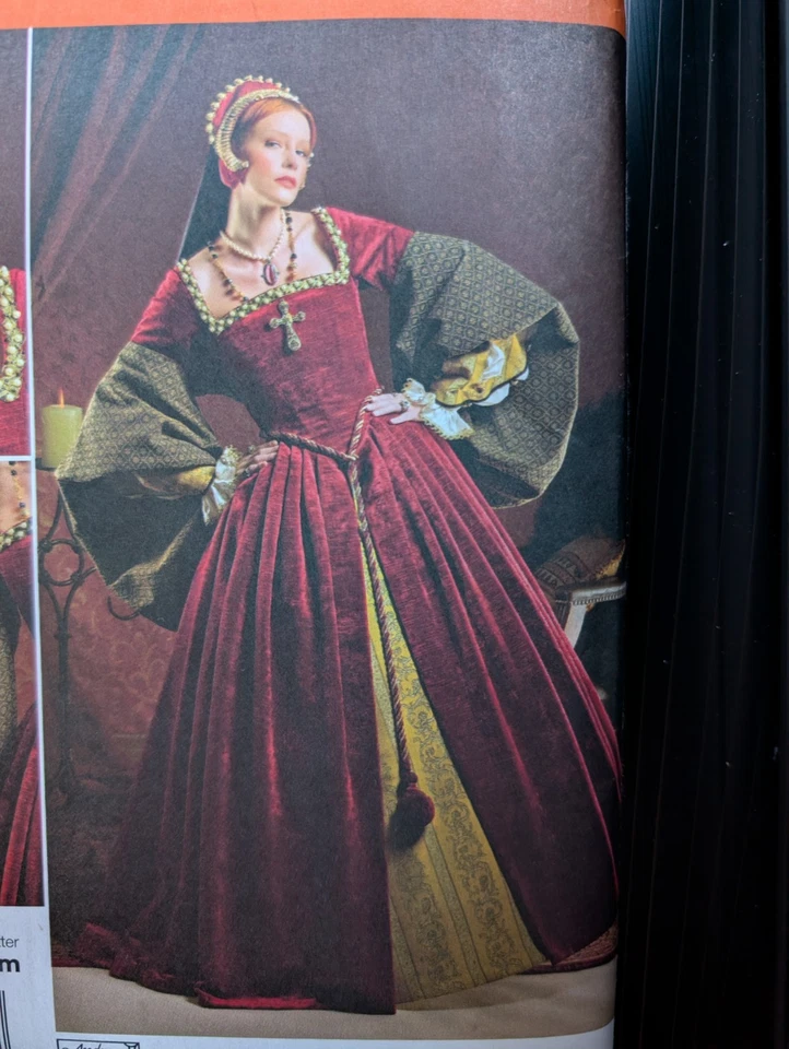 Elizabethan Tudor Renaissance Dress Costume Pattern Simplicity 2589 Sz 8-16 LARP - Image 2 of 4