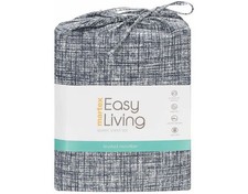 Martex Easy Living Brushed Microfiber Full Size Sheet Set Crosshatch Wrinkle Blu