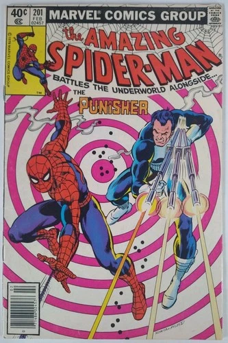 Marvel Comics Amazing Spider-Man #201 Iconic John Romita Punisher Cover FN/VF