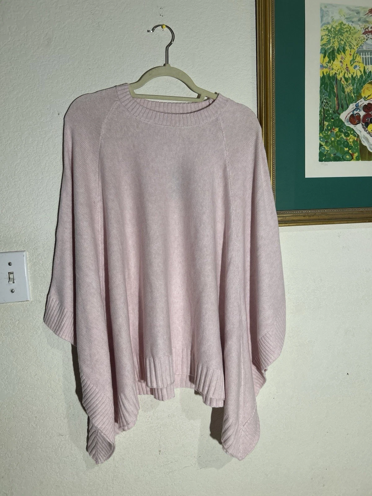 J. Jill Sweater Poncho In Light Pink M-L NWT