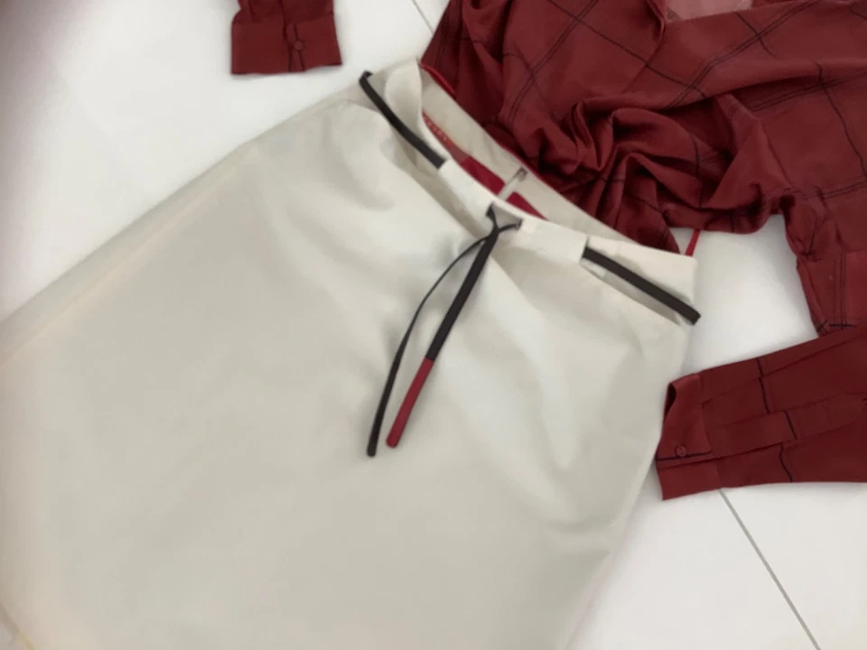600€ PRADA Rock ITALY  ivory LEDER butterweich Gürtel XS/S 34/36 wNEU sexy - Bild 2 von 4