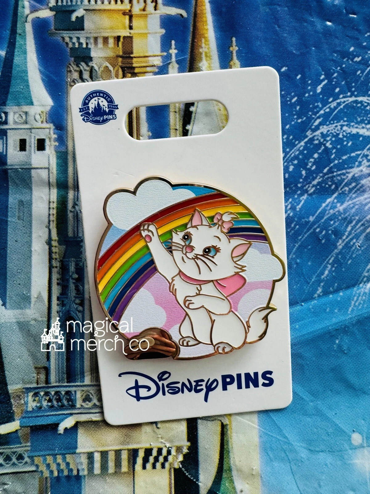 2024 Disney Parks Marie Aristocats Rainbow Spring Seasons OE Pin