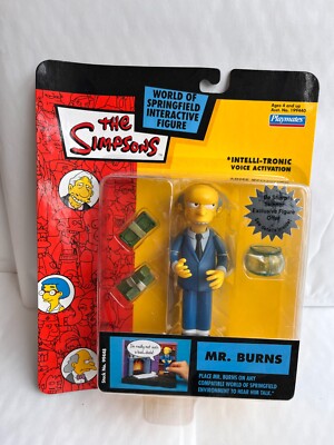 PLAYMATES INTERACTIVE THE SIMPSONS SERIES MR BURNS FIGUR WOS RE-RELEASE VARIANTE