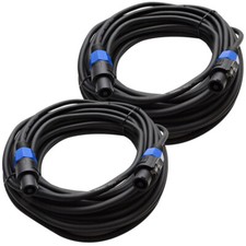  2 SEISMIC AUDIO 50' Foot Speakon PA/DJ SPEAKER CABLE